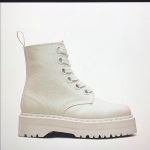 White Glitter Dr Martens